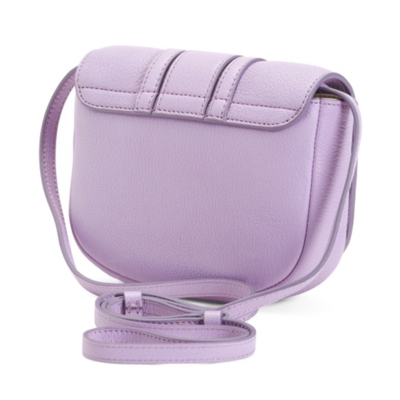 NWT SEE BY CHLOE LILAC Hana Flap Over Leather Crossbody New with Tag - Picture 7 of 9